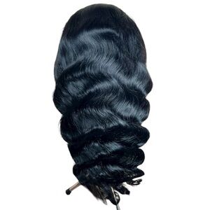 Natural Black Human Hair Body Wave 13x6 Lace Front 30 Inch Wig